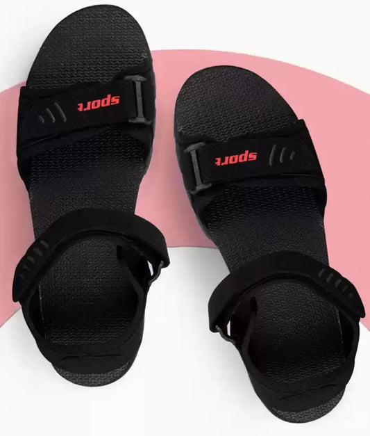 Men EVA|Ultralightweight|Premium|Comfort|All Seasons |Sandal for Men(Black) Black Sandal