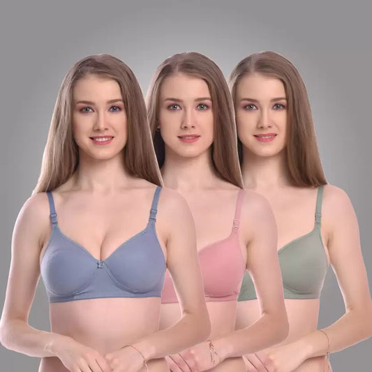 Pack of 3 Women Everyday Non Padded Bra  (Multicolor)